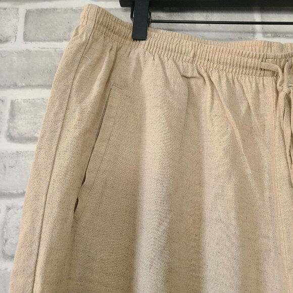 Napa Valley Linen Blend Natural Lounge Pants Drawstring 18W - Picture 8 of 8